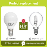 Lampe LED blanche GY E14 G45 | 4.9 W, 807 lumens [Classe énergétique C]