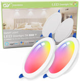 GY Set of 2 RGBW WIFI Smart Dimmable Spotlights, 7W