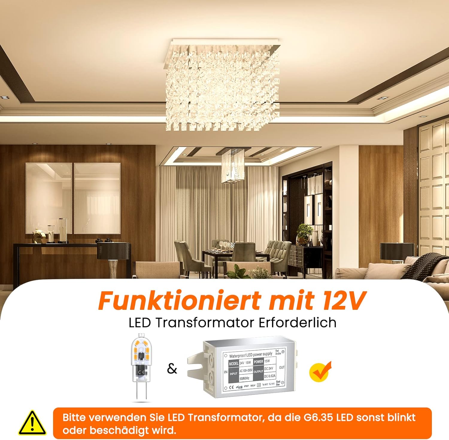 Bonlux Packung mit 5 G6,35 LED-Leuchtmitteln, 3 W, 12 V, Warmweiß 3000 K