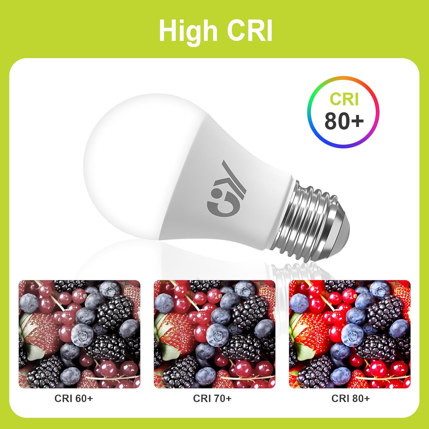 GY E27 A60 LED Cool White Lamp | 6.5W, 6500K, 1050 Lumens| Sensor, Auto On/Off | [Energy Class C]