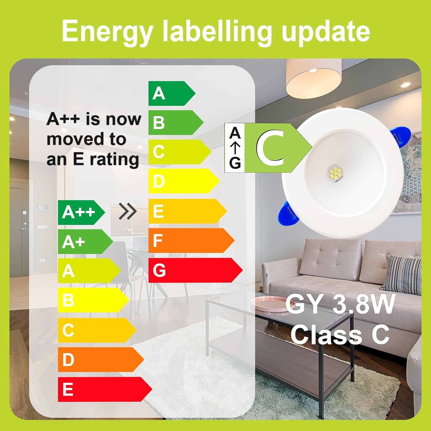 GY Einbaustrahler | 3,8W, 520LM | Downlight [Energieklasse C] 