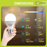 GY E27 LED A60 Dimmable, 9.5W,1521Lumens, [Energy Class C]