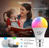 Lampe WiFi intelligente GY B22 LED A60 | 9 W, 850 lumens | Compatible avec Alexa Echo, Google Assistant