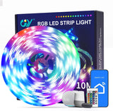 Bandes LED RGB GY 10m, 48W, Contrôle Par Application Smartphone