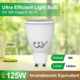 GY GU10 LED Lampe 9W 1420 Lumen – ersetzt 125W Halogen, IP44 wasserdicht, Langhals-Design, für Innen- und Außenbereich,Energieeffizienzklasse B