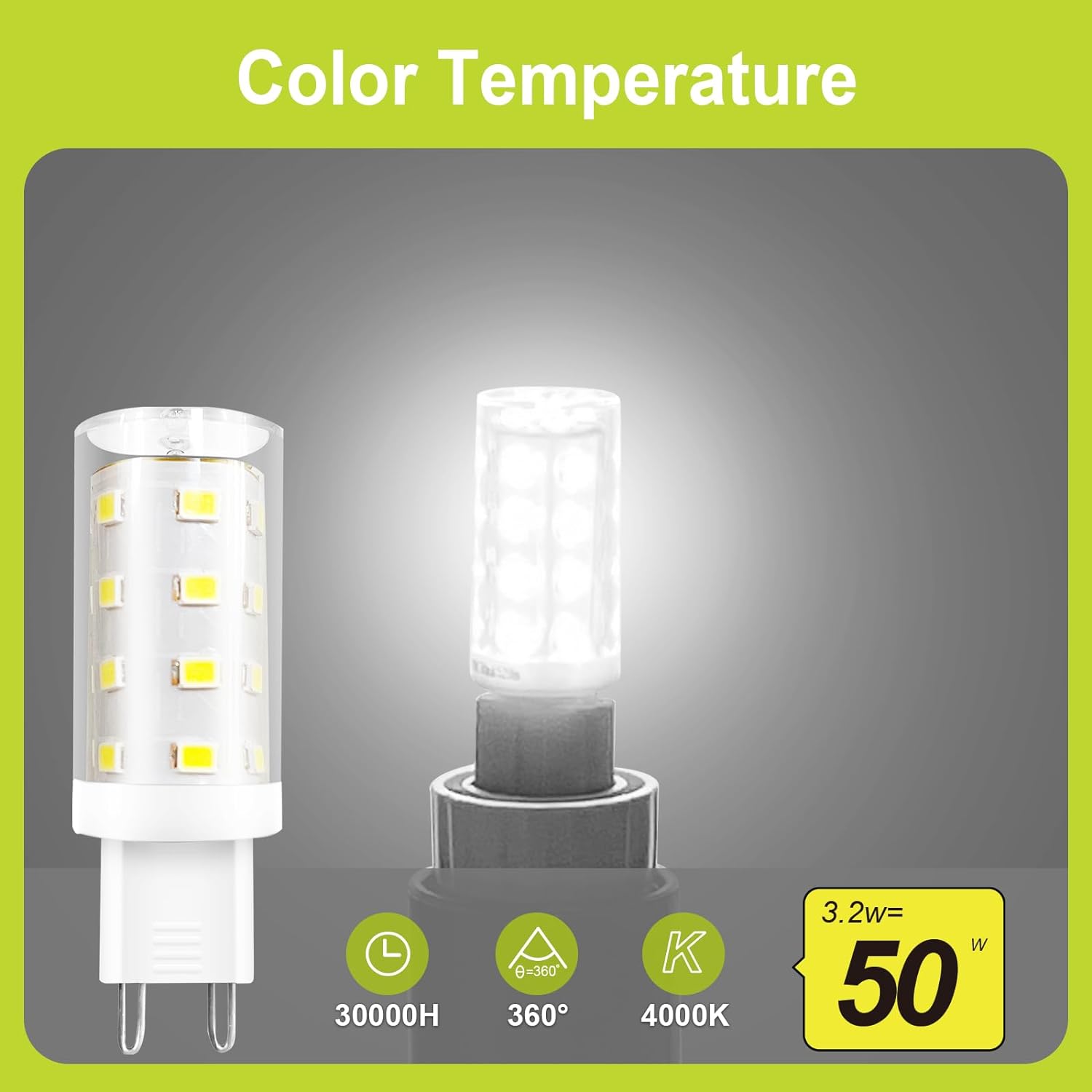 GY G9 LED Light Bulb, 3.2W 520LM | [Energy Class C]