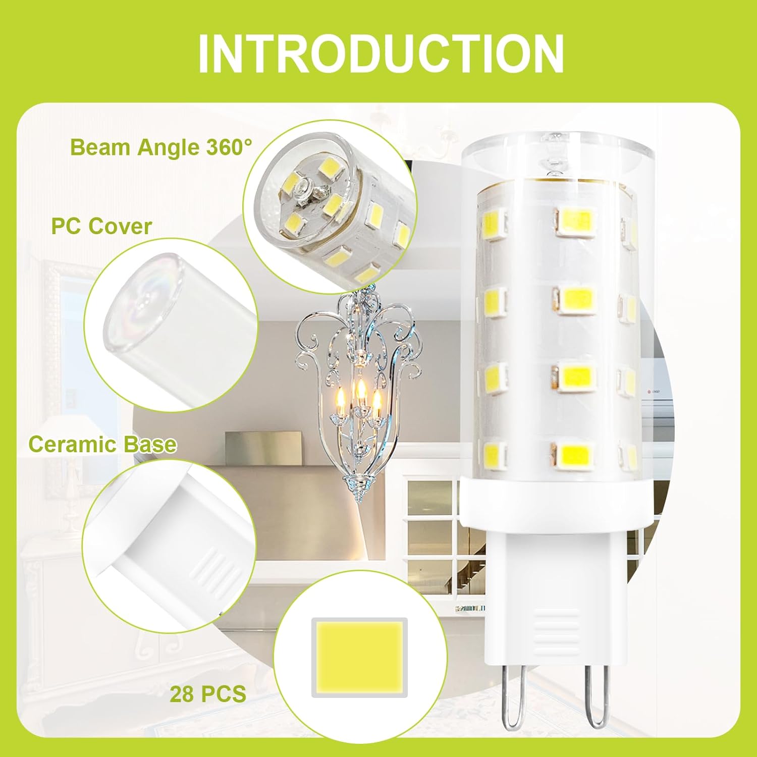 GY G9 LED Light Bulb, 3.2W 520LM | [Energy Class C]