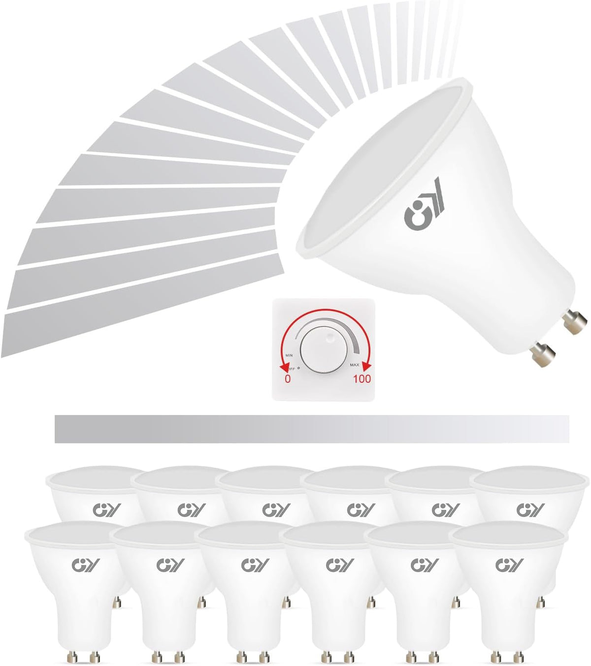 GY GU10 LED Cool White Lamp | 7W, 630 Lumens | Dimmable