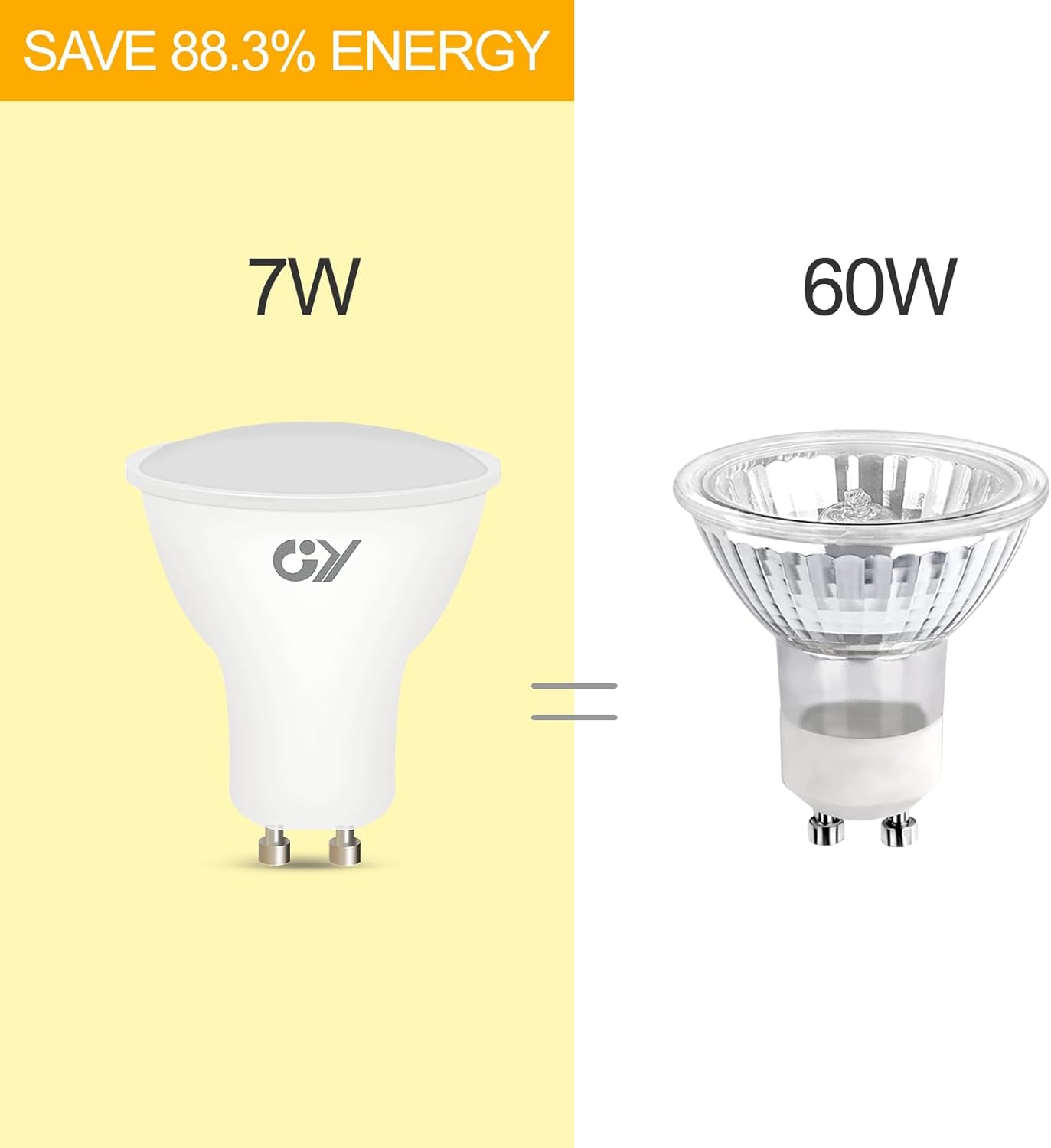 GY GU10 LED Kaltweißlampe | 7W, 630 Lumen | Dimmbar 