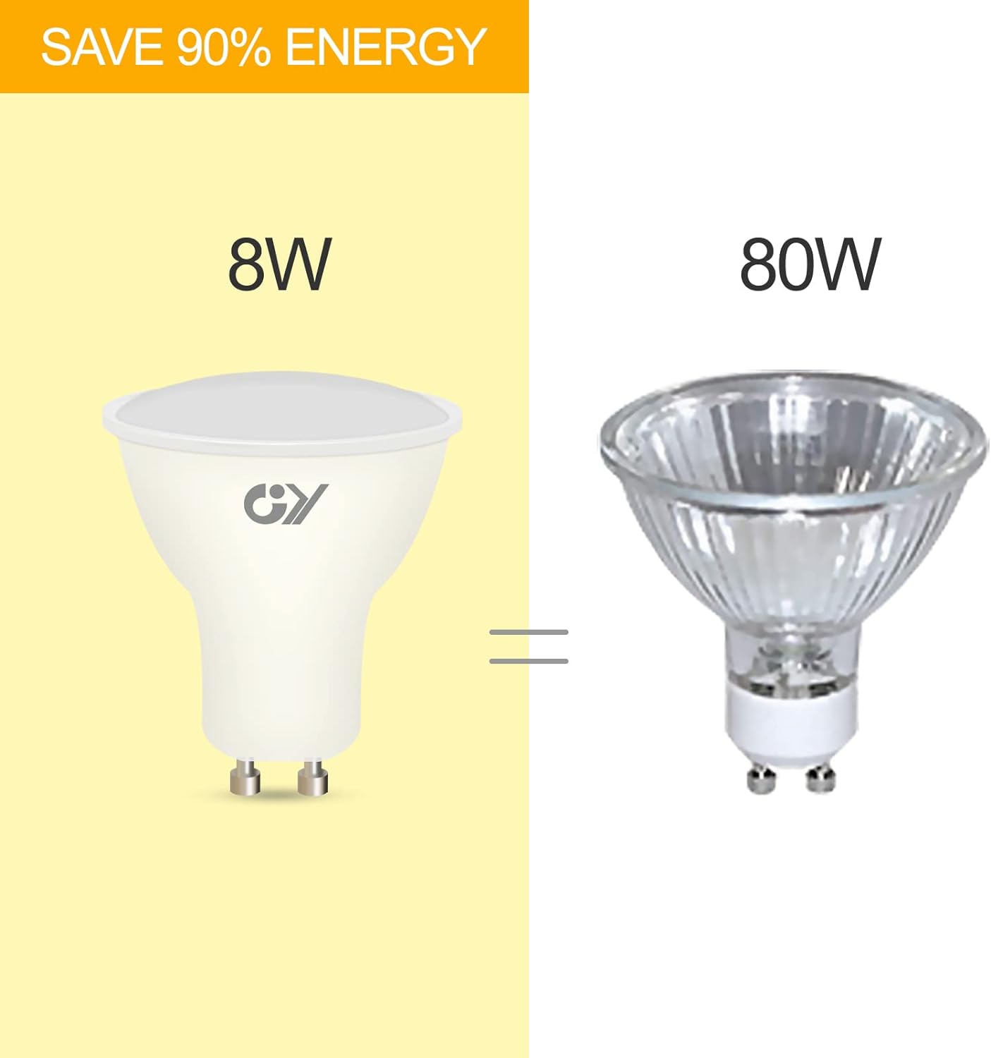 GY GU10 LED Beam Angle 120°  Lamp | 8W,  800 Lumens