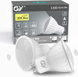 Lampe LED GY GU10 blanc froid | 5 W, 6 500 K, 380 lumens | Capteur, marche/arrêt automatique