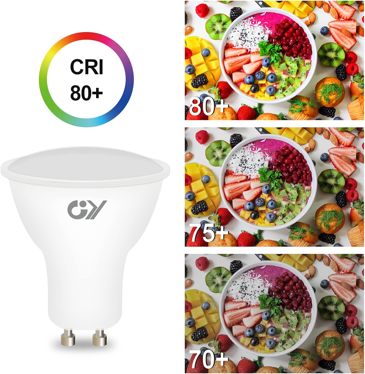 GY GU10 LED Kaltweißlampe | 7W, 630 Lumen | Dimmbar 